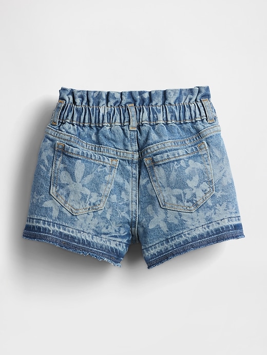 pantaloncini in denim con volant per neonati e bambini