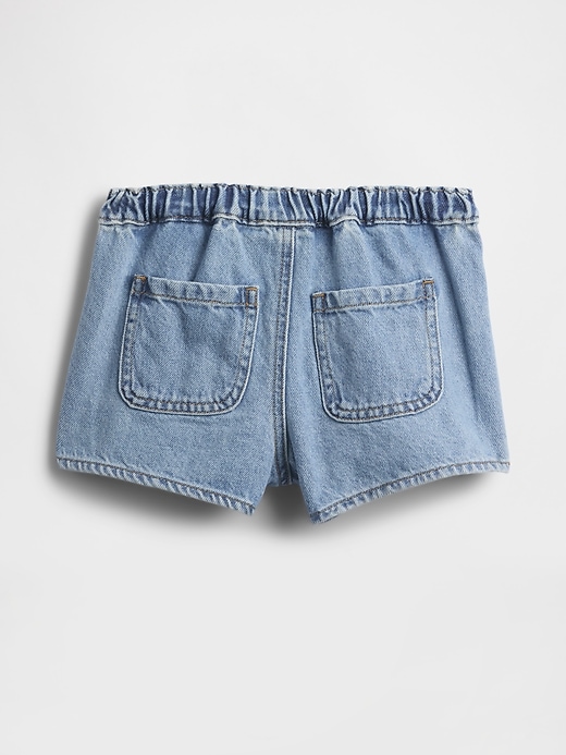 gonna-pantalone in denim plissettato per neonati e bambini piccoli