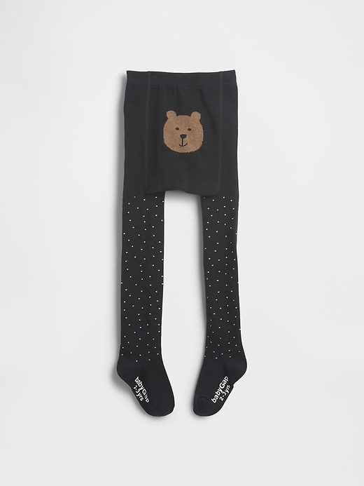 collant con orsetto glitterato per neonati e bambini