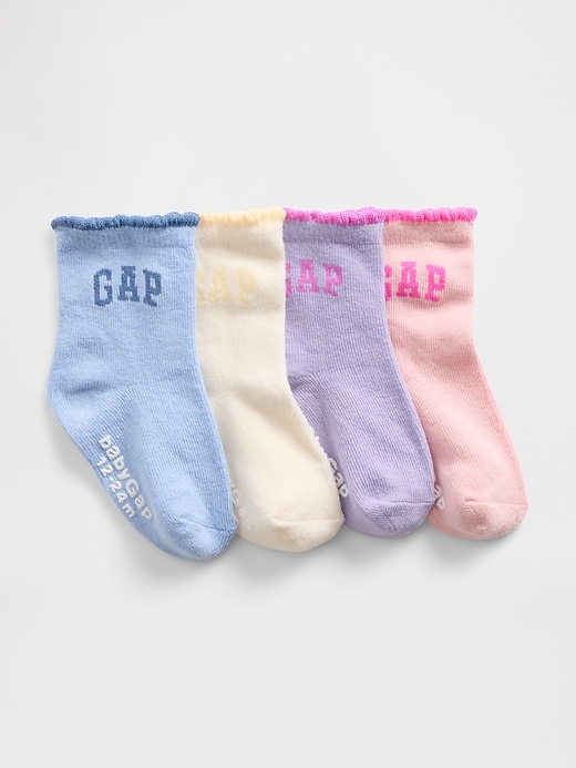 calzini con logo quarter crew per neonati e bambini confezione da 4