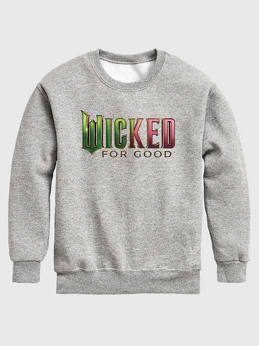 felpa girocollo in pile con logo wicked for good per bambini