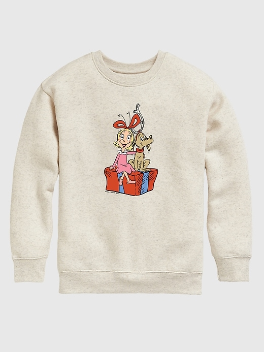 felpa girocollo in pile per bambini piccoli il grinch di max e cindy lou