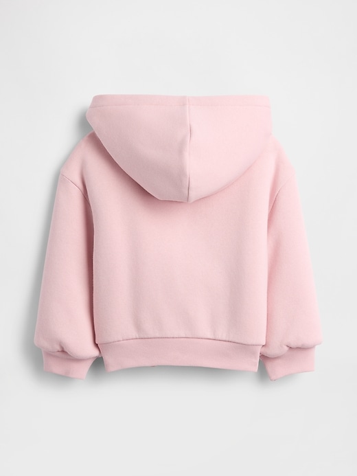 felpa con cappuccio e paillettes con fodera in sherpa per neonati e bambini piccoli