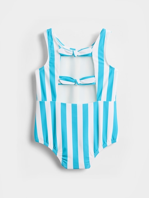 costume da bagno intero con fiocco sulla schiena per neonati e bambini piccoli
