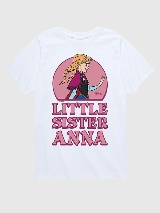 maglietta grafica a maniche corte per bambini frozen little sister anna