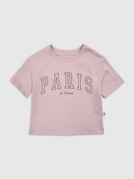 maglietta grafica paris collegiate per bambini