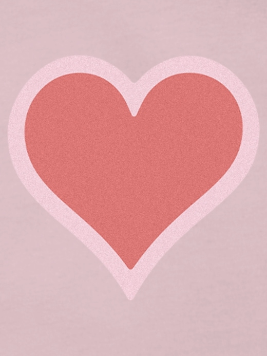 maglietta grafica a forma di cuore per bambini