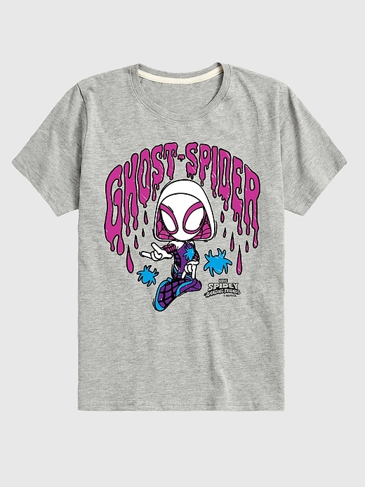 maglietta a maniche corte per bambini marvel scribble ghost spider