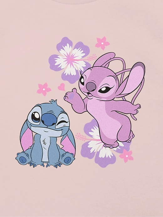 maglietta grafica disney angel e stitch per bambini