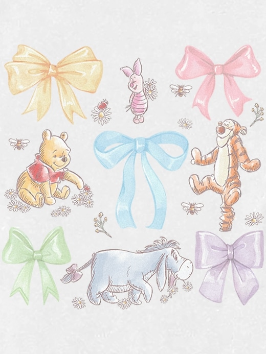 maglietta grafica winnie the pooh bows per bambini