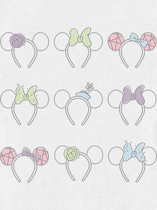 maglietta grafica con orecchie di minnie per bambini