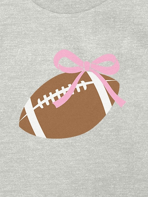 maglietta grafica con fiocco da football per bambini