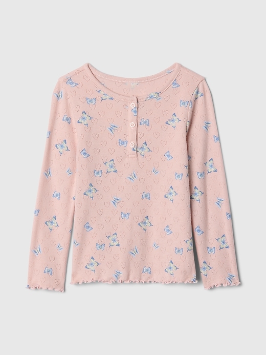 top henley in pizzo traforato per neonati e bambini