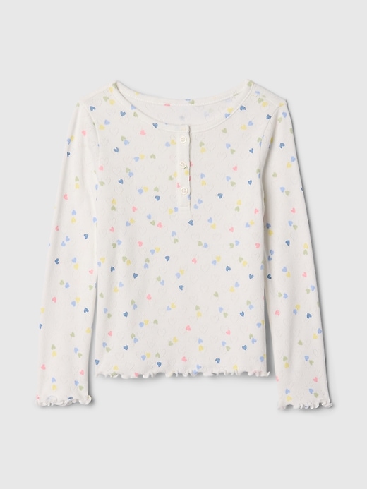 top henley in pizzo traforato per neonati e bambini