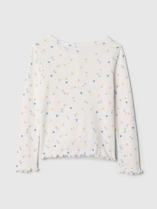 top henley in pizzo traforato per neonati e bambini