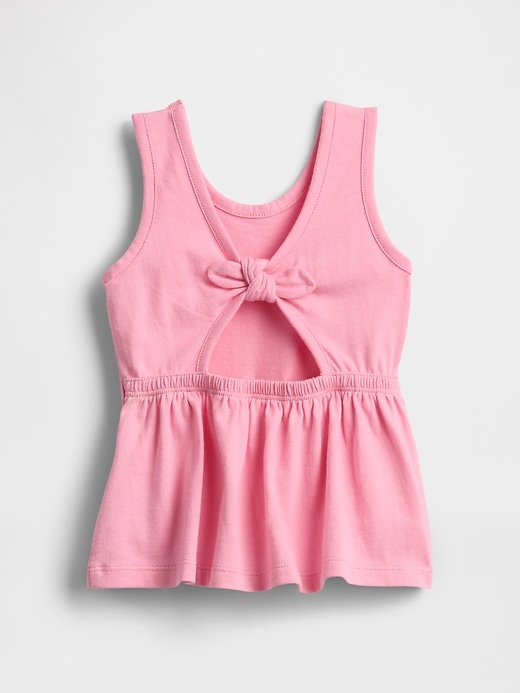 top peplo con fiocco sulla schiena per neonati e bambini