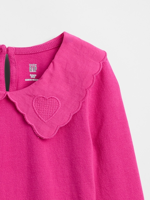 top con colletto a cuore per neonati e bambini piccoli
