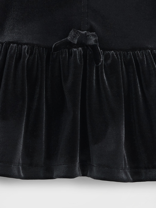 top in velluto con fiocco per neonati e bambini