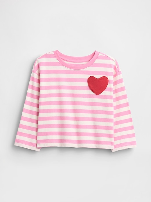 maglietta con tasca a cuore abbinabile per neonati e bambini piccoli