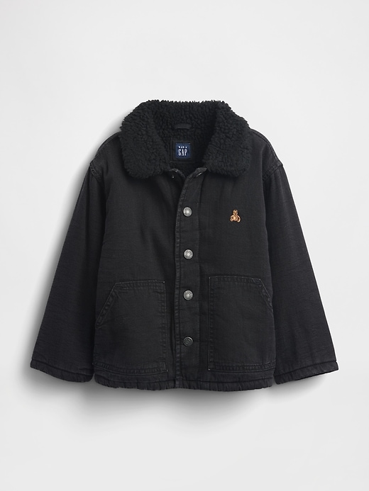giacca in denim con fodera in sherpa per neonati e bambini piccoli