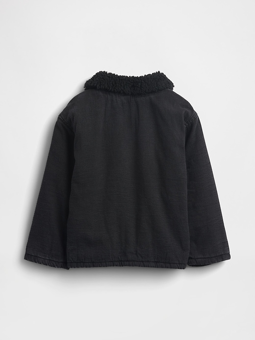 giacca in denim con fodera in sherpa per neonati e bambini piccoli
