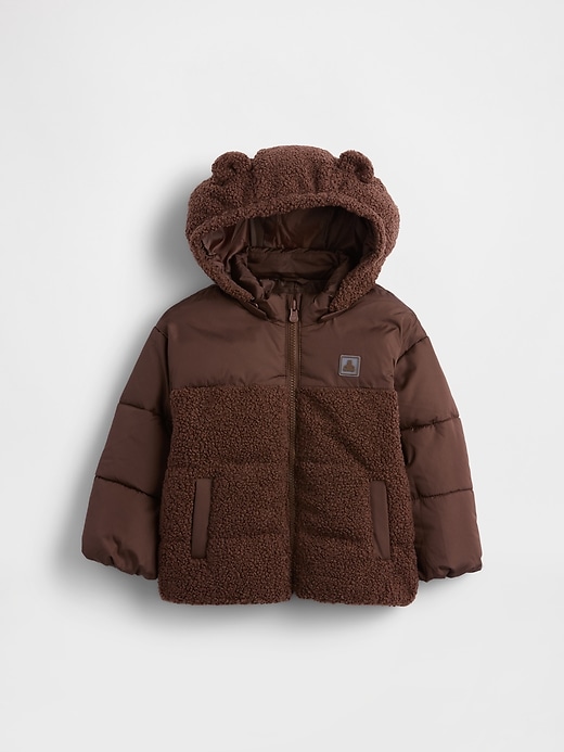 piumino in sherpa riciclato per neonati e bambini piccoli