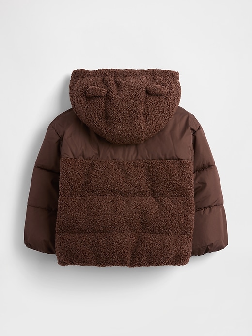 piumino in sherpa riciclato per neonati e bambini piccoli