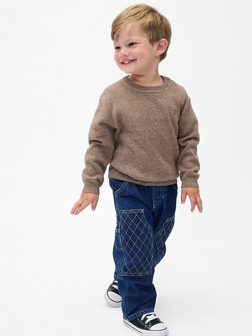 jeans larghi da carpentiere per neonati e bambini piccoli