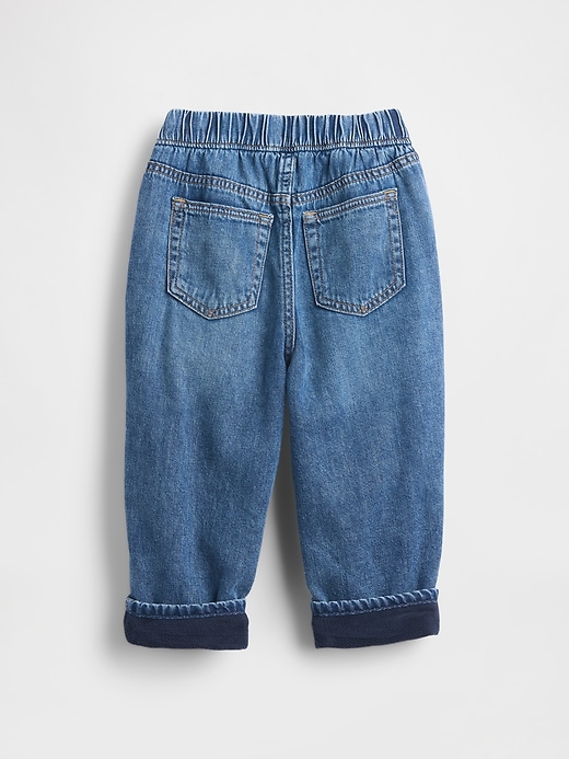 jeans a botte con fodera morbida per neonati e bambini piccoli