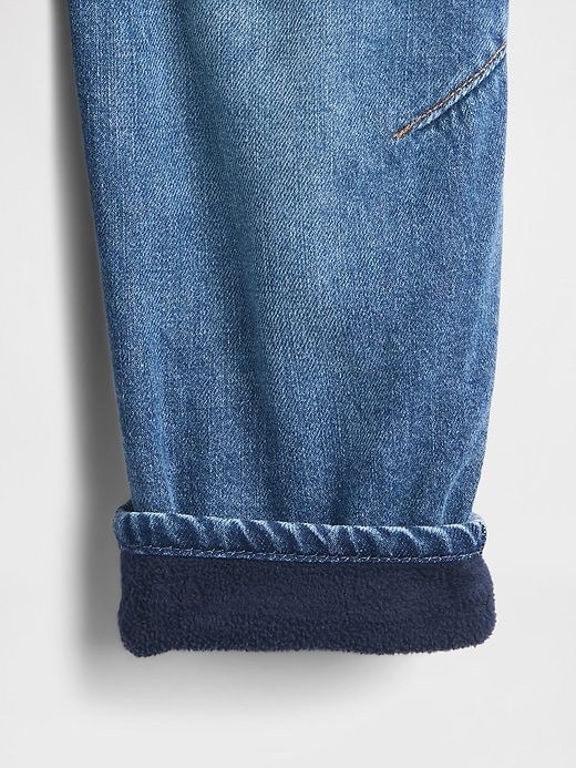 jeans a botte con fodera morbida per neonati e bambini piccoli