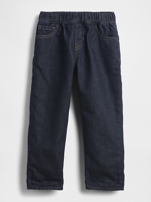 jeans larghi foderati in flanella per neonati e bambini piccoli