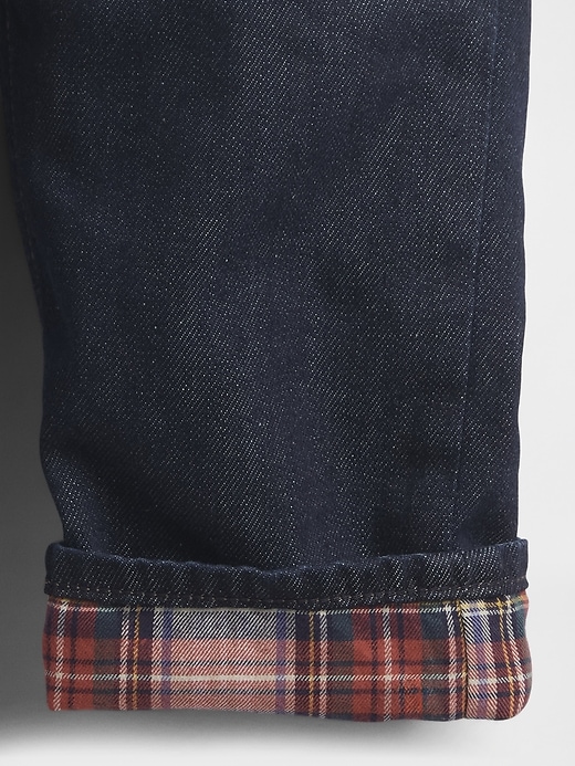jeans larghi foderati in flanella per neonati e bambini piccoli
