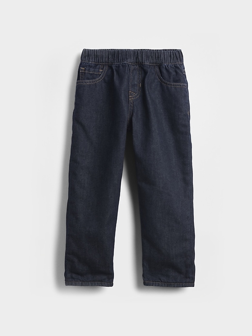 jeans larghi foderati in flanella per neonati e bambini piccoli