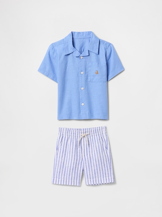 set da campeggio in lino e cotone per neonati e bambini piccoli