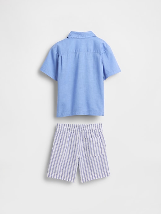 set da campeggio in lino e cotone per neonati e bambini piccoli