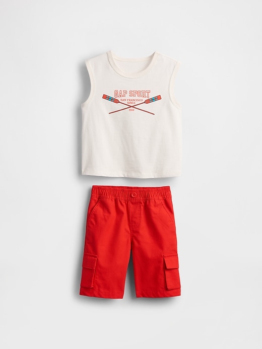 set di abbigliamento sportivo con logo per neonati e bambini piccoli