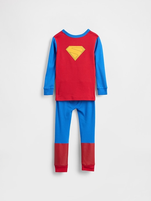 pigiama superman in cotone biologico spazzolato per neonati e bambini piccoli