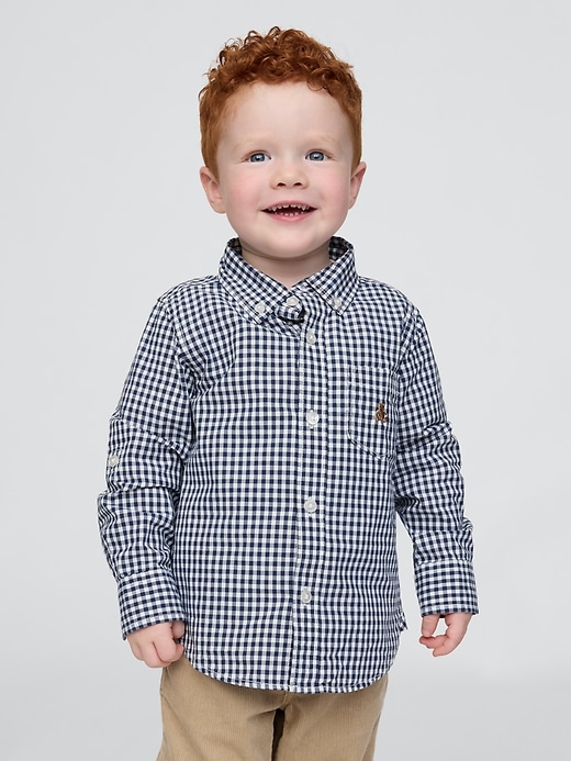 camicia in popeline per neonati e bambini piccoli