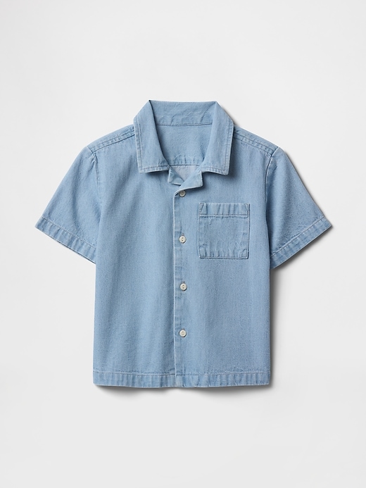 camicia in chambray per neonati e bambini piccoli