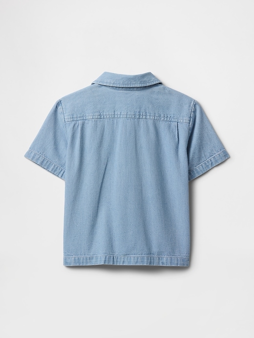 camicia in chambray per neonati e bambini piccoli