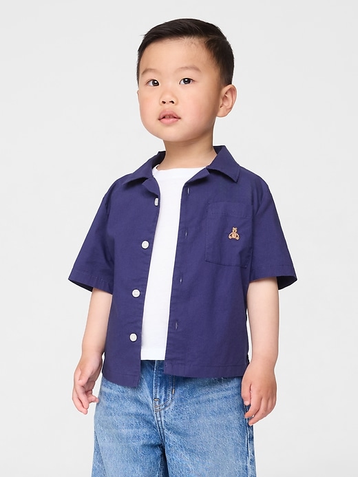 camicia cabana in cotone biologico per neonati e bambini