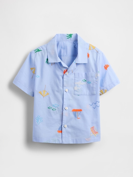 camicia cabana in cotone biologico per neonati e bambini