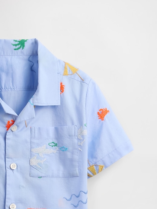 camicia cabana in cotone biologico per neonati e bambini