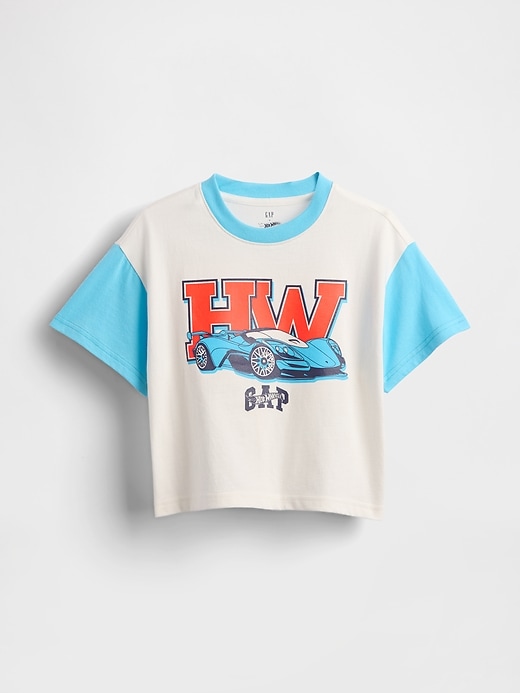 maglietta grafica hot wheels oversize per neonati e bambini piccoli