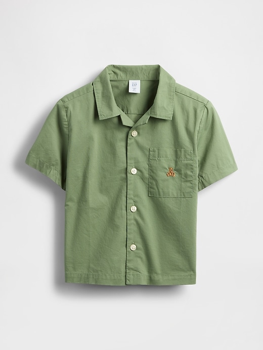 camicia cabana in popeline di cotone biologico per neonati e bambini piccoli