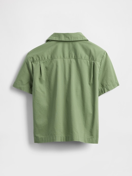 camicia cabana in popeline di cotone biologico per neonati e bambini piccoli