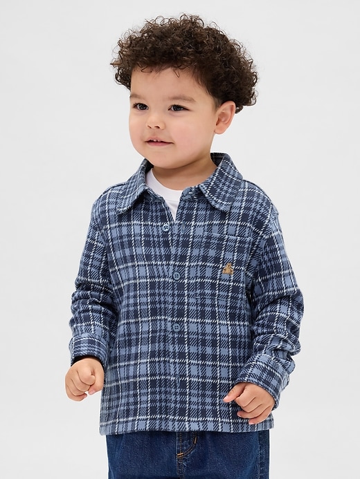 camicia a quadri in maglia per neonati e bambini piccoli