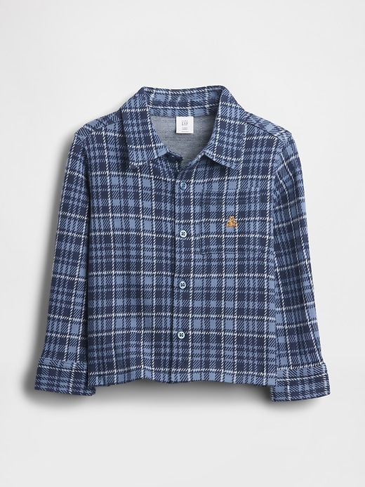 camicia a quadri in maglia per neonati e bambini piccoli