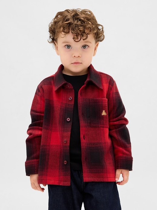 camicia a quadri in maglia per neonati e bambini piccoli