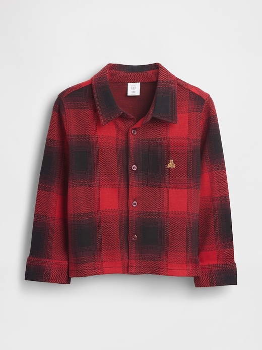 camicia a quadri in maglia per neonati e bambini piccoli
